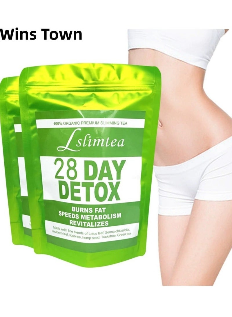 وينز تاون شاي التخسيس العضوي لمدة 28 يومًا: يعزز الأيض، يقلل الشهية، يزيد من الطاقة، يزيل السموم ويحفز الجسم على فقدان الوزن - Image 2